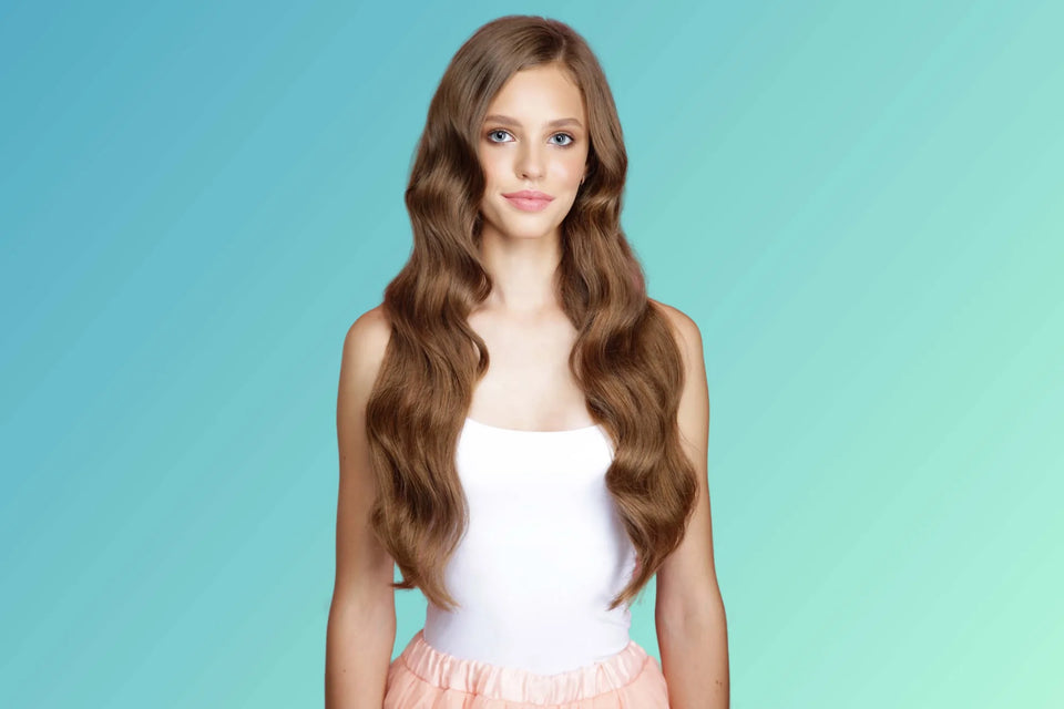 Clip In Hair Extensions - Barely Brown.