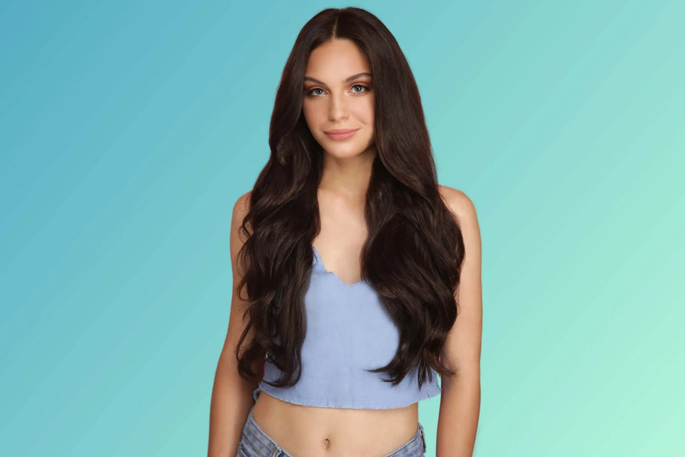 Shop Dark Brown Clip In Hair Extensions | Buy Now Pay Later